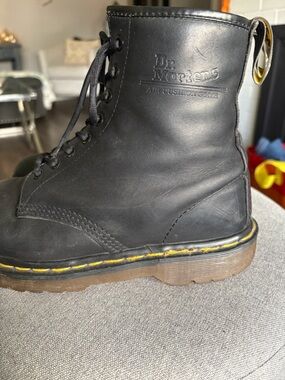 Vintage Doc Dr. Martens 90's 1460 Made‎ in England Boots Black Leather